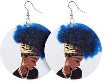 Load image into Gallery viewer, Round African Inspired Earring
