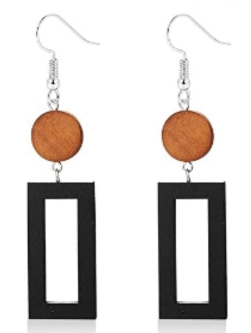 Wooden hand made Earring