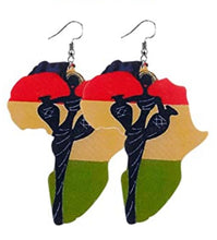 Load image into Gallery viewer, Africa Shaped Inspired Earring
