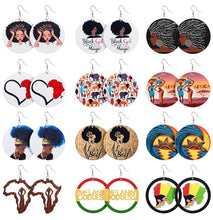 Load image into Gallery viewer, Round African Inspired Earring

